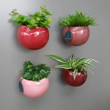 Magneetpotje roze X3